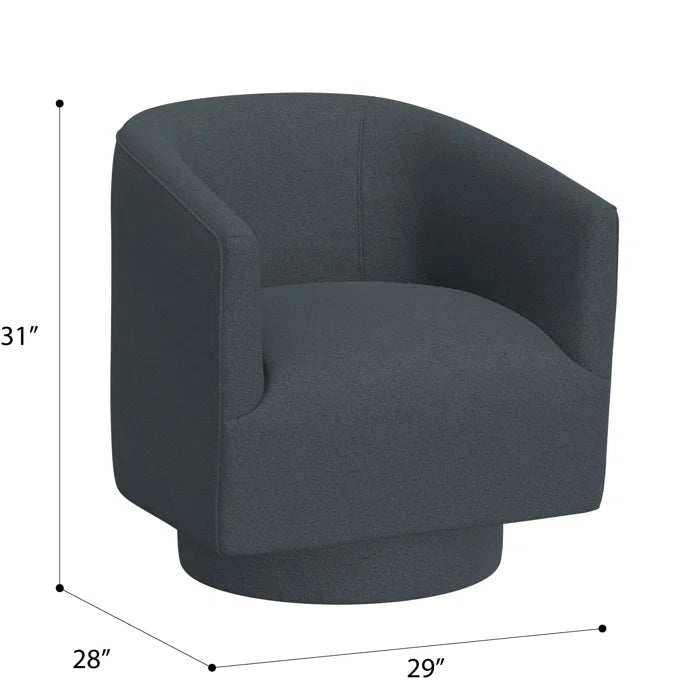 Raosahab Elegant 360° Swivel Upholstered Armchair with Luxe Comfort and Stylish Design