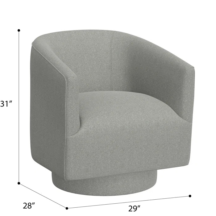 Raosahab Elegant 360° Swivel Upholstered Armchair with Luxe Comfort and Stylish Design