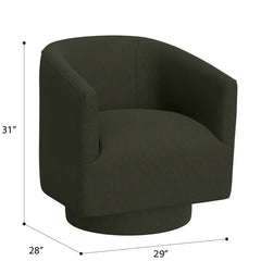 Raosahab Elegant 360° Swivel Upholstered Armchair with Luxe Comfort and Stylish Design