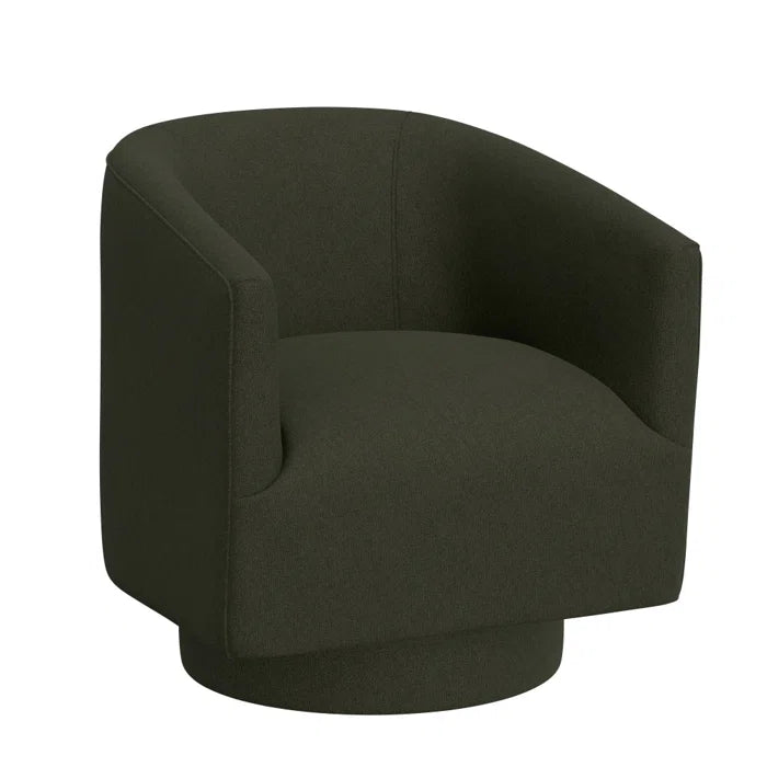 Raosahab Elegant 360° Swivel Upholstered Armchair with Luxe Comfort and Stylish Design