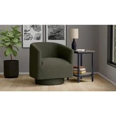 Raosahab Elegant 360° Swivel Upholstered Armchair with Luxe Comfort and Stylish Design