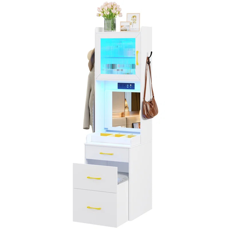 Wishter New Vanity Dressing Table With Stool - Wooden Bazar