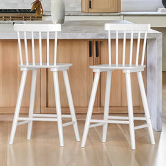 Baggetto Swivel Solid Wood Counter and bar Stool