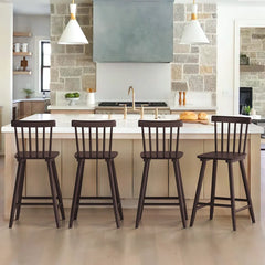 Baggetto Swivel Solid Wood Counter and bar Stool