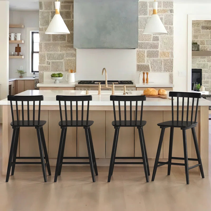 Baggetto Swivel Solid Wood Counter and bar Stool