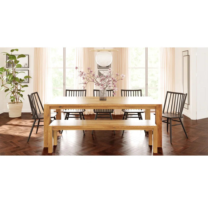 Mahino Solid Oak Bench -Wooden Bazar