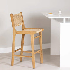 Balkas Swivel Rattan Counter and bar Stool