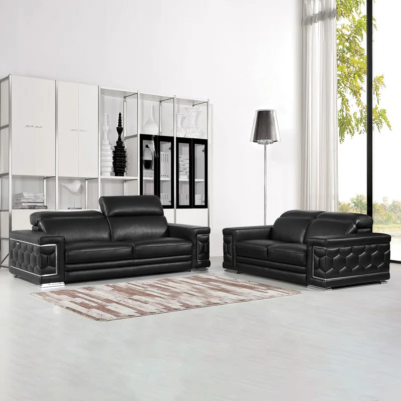 Bantiz 2 - Piece Leather Living Room Set Luxury Sofa Set