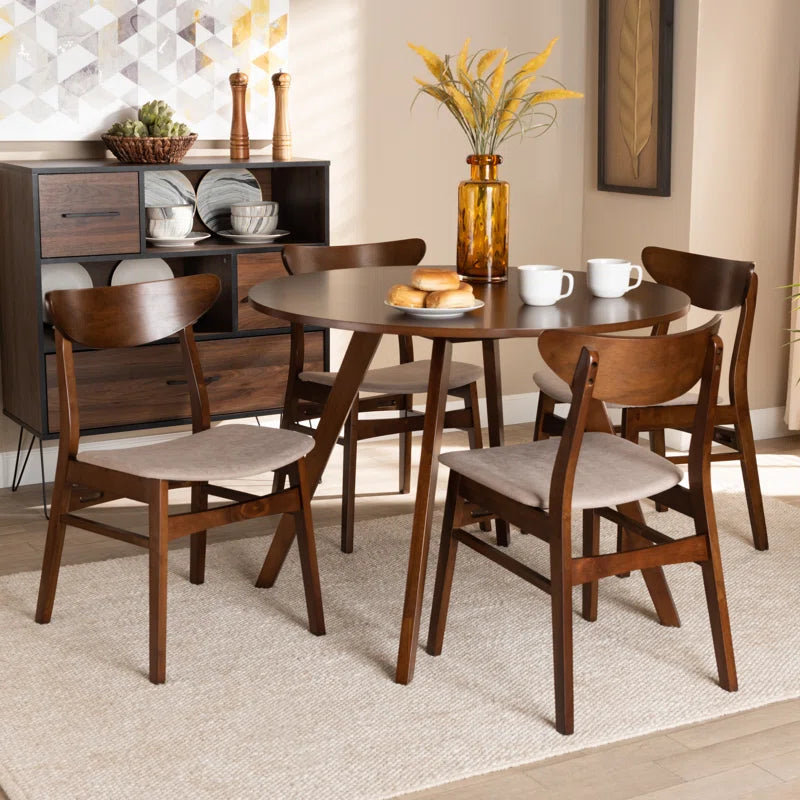Lazento 6 Seater Wooden Dining Table Set - Wooden Bazar