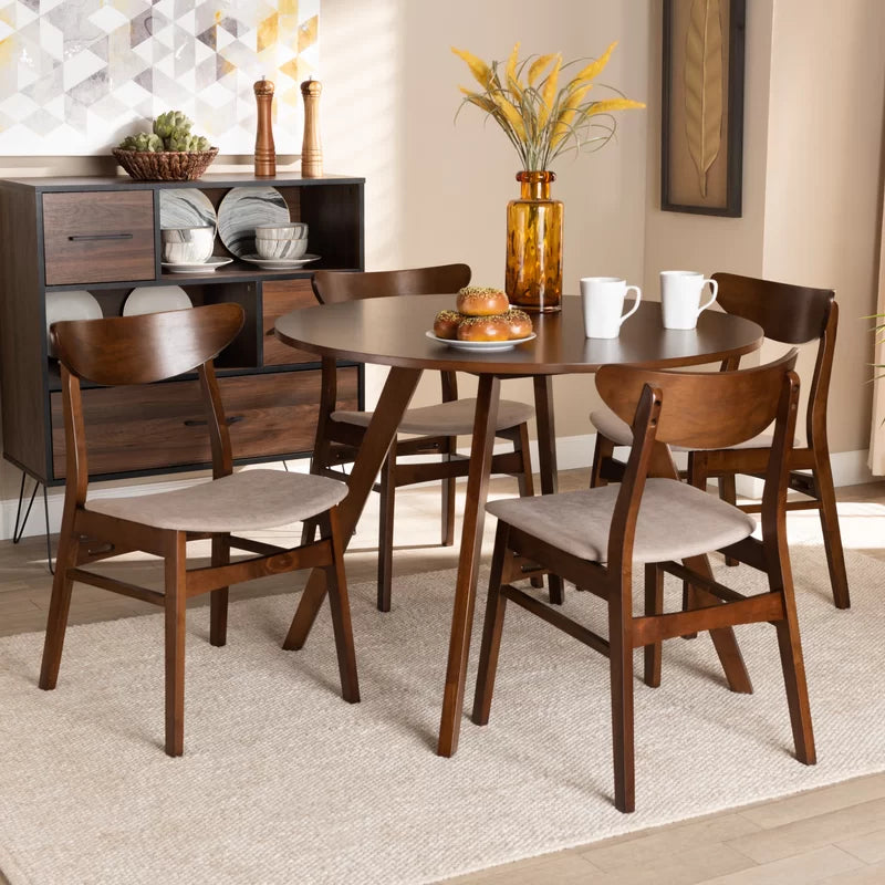 Lazento 6 Seater Wooden Dining Table Set - Wooden Bazar