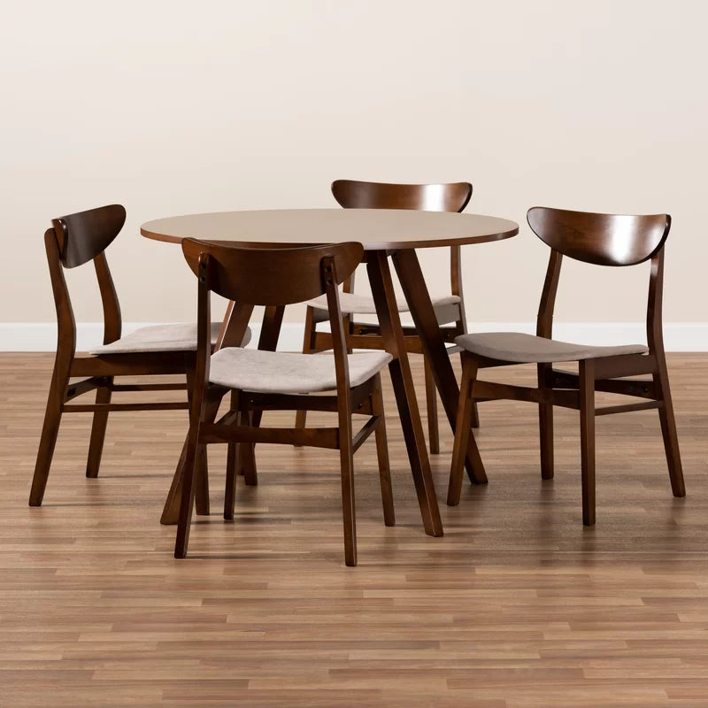 Lazento 6 Seater Wooden Dining Table Set - Wooden Bazar