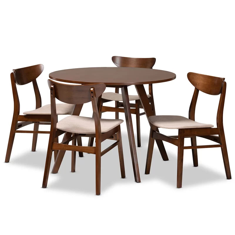 Lazento 6 Seater Wooden Dining Table Set - Wooden Bazar