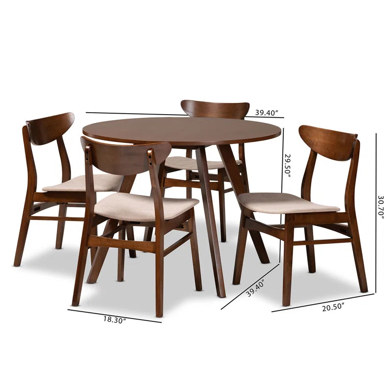 Lazento 6 Seater Wooden Dining Table Set - Wooden Bazar