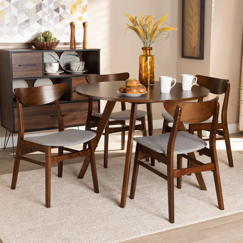 Lazento 6 Seater Wooden Dining Table Set - Wooden Bazar