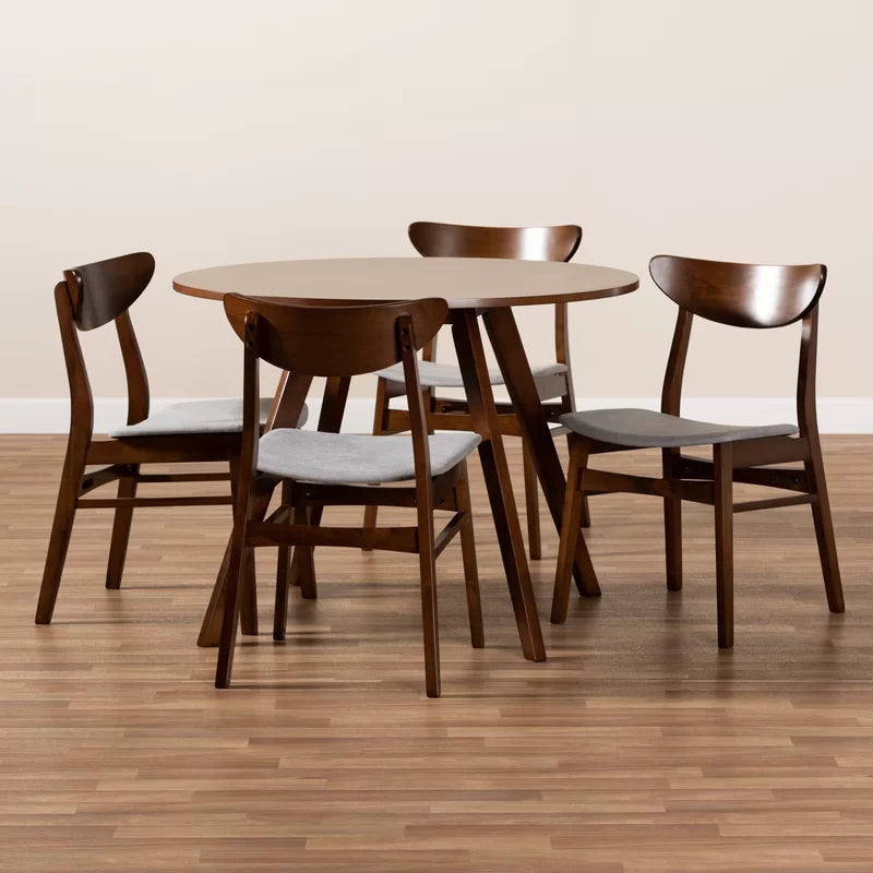 Lazento 6 Seater Wooden Dining Table Set - Wooden Bazar