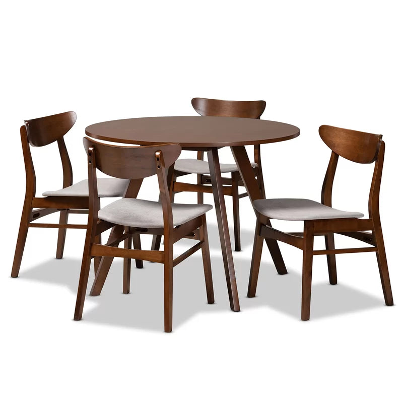 Lazento 6 Seater Wooden Dining Table Set - Wooden Bazar