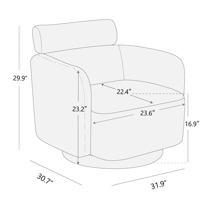 Varityy Swivel Barrel Chair Modern Living - Wooden Bazar