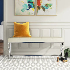 Zakio Faux Leather Upholstered Bench - Wooden Bazar
