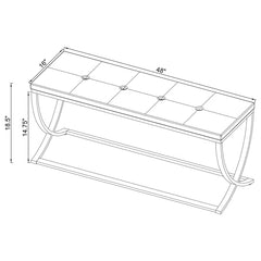 Zakio Faux Leather Upholstered Bench - Wooden Bazar