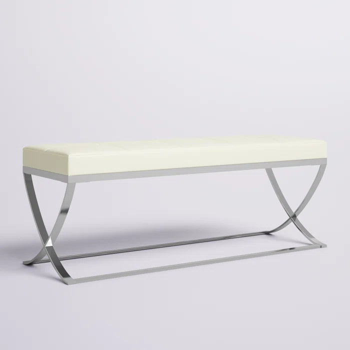Zakio Faux Leather Upholstered Bench - Wooden Bazar