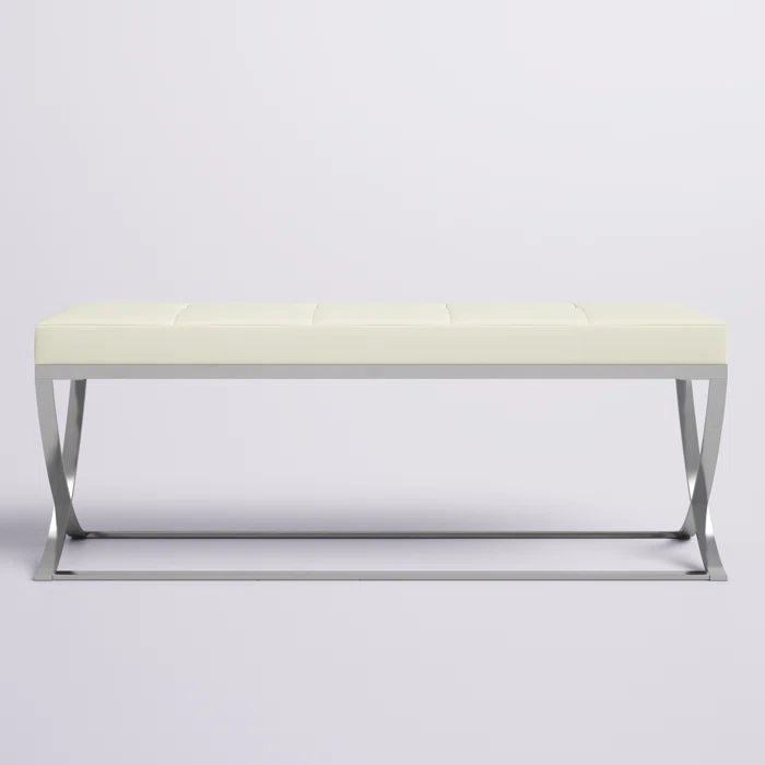 Zakio Faux Leather Upholstered Bench - Wooden Bazar