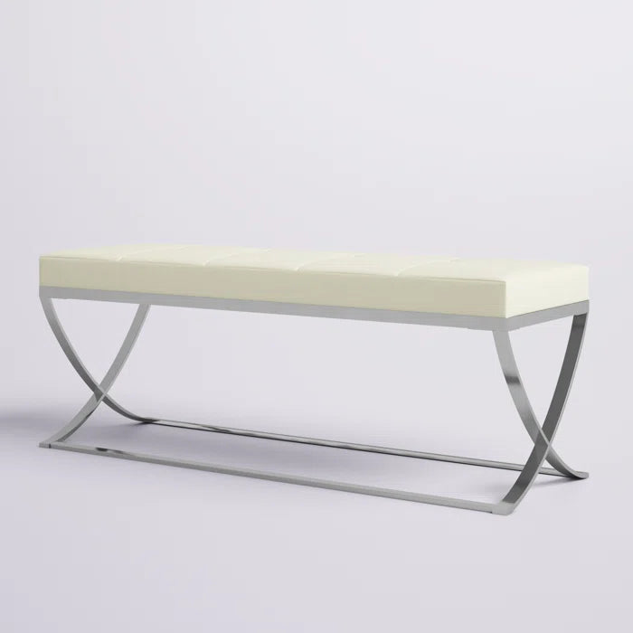 Zakio Faux Leather Upholstered Bench - Wooden Bazar