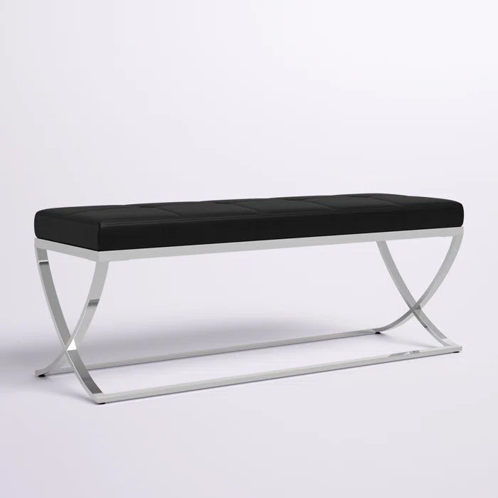 Zakio Faux Leather Upholstered Bench - Wooden Bazar