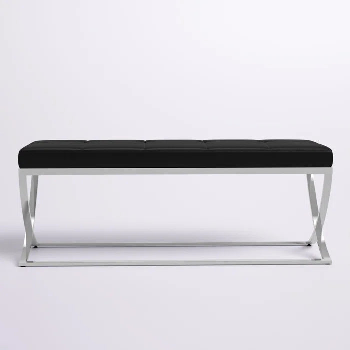 Zakio Faux Leather Upholstered Bench - Wooden Bazar