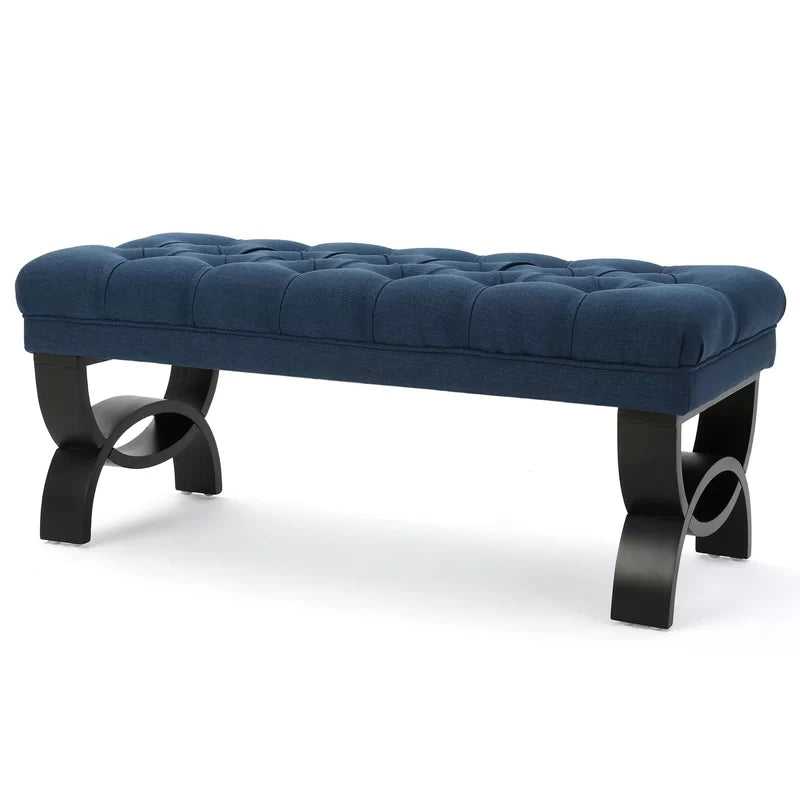 Ashuner  Polyester Upholstered Bench - Wooden Bazar