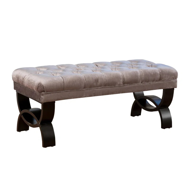 Ashuner  Polyester Upholstered Bench - Wooden Bazar