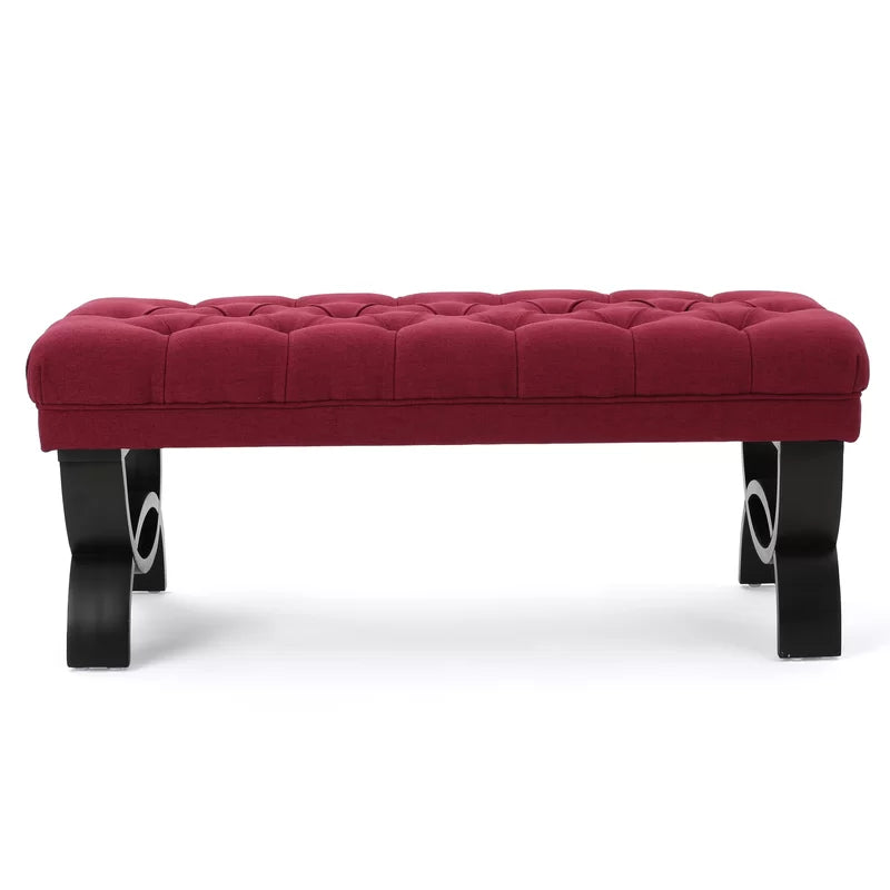 Ashuner  Polyester Upholstered Bench - Wooden Bazar