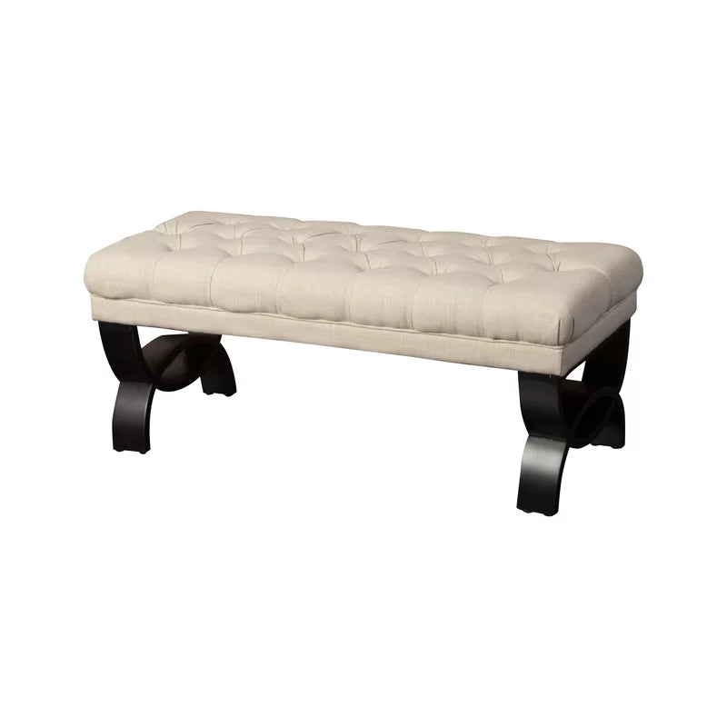 Ashuner  Polyester Upholstered Bench - Wooden Bazar