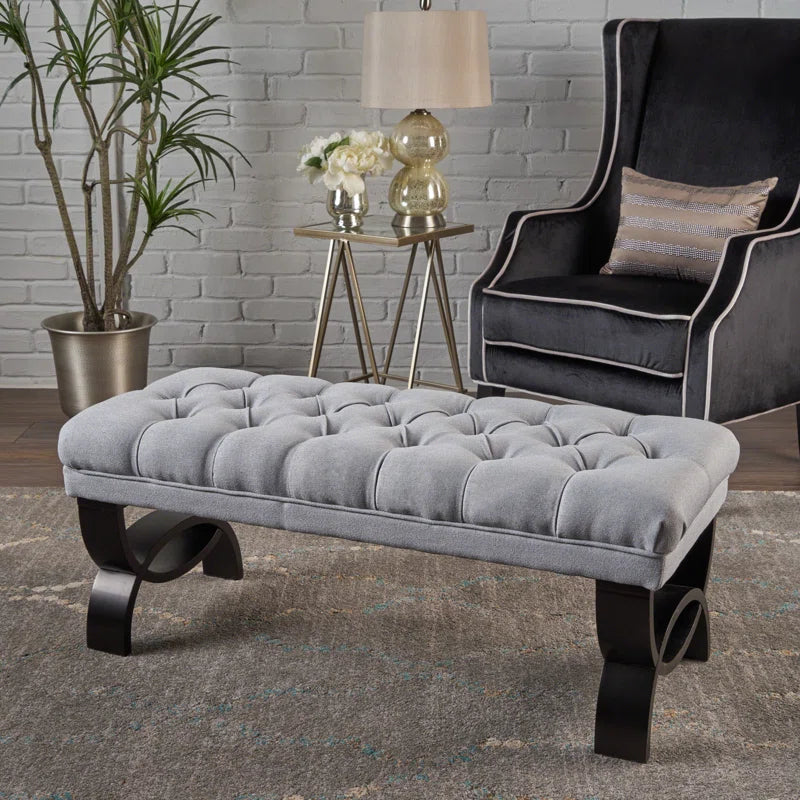 Ashuner  Polyester Upholstered Bench - Wooden Bazar