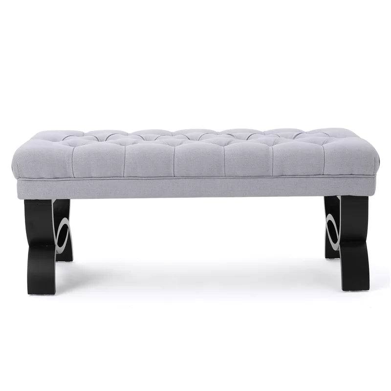 Ashuner  Polyester Upholstered Bench - Wooden Bazar