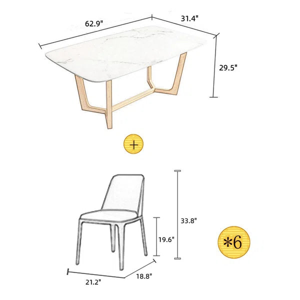 6 Seater Dining Table Set -7