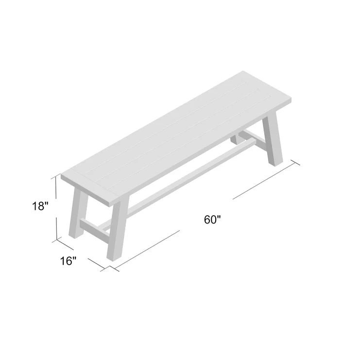 Oasher Solid Wood Bench - Wooden Bazar