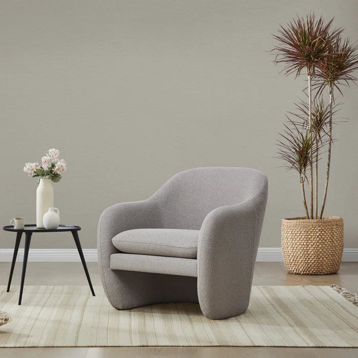 Veryyun Upholstered Barrel Accent Armchair For Modern Living