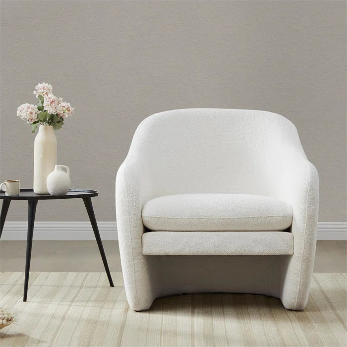 Kakwod Upholstered Barrel Accent Armchair - Wooden Bazar