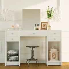 Labus Large Modern Makeup Vanity Table - Wooden Bazar