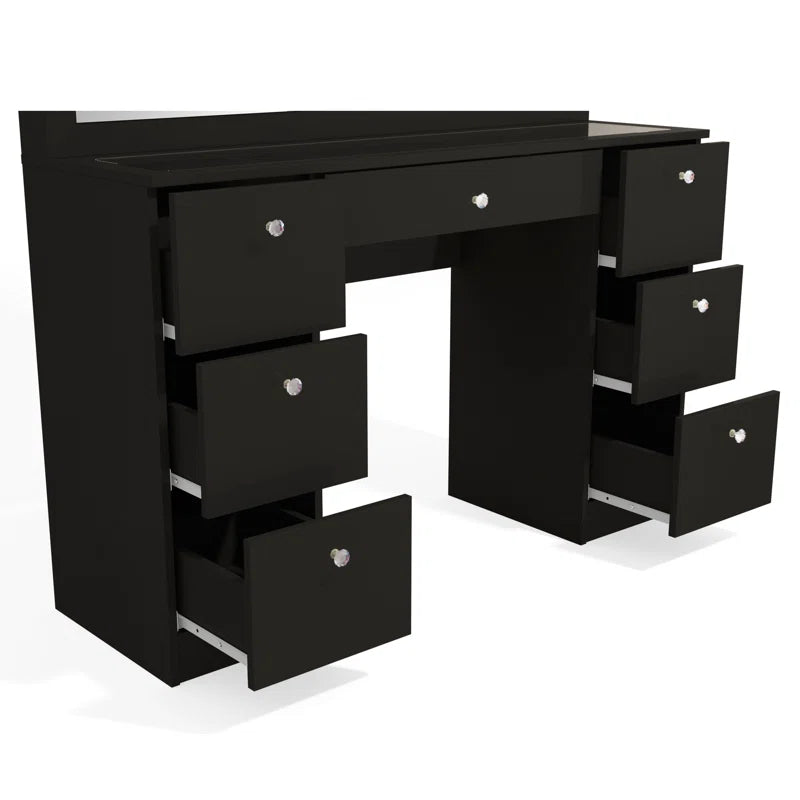Shortinen Venus Large Modern Makeup Vanity with Wide Mirror