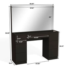 Shortinen Venus Large Modern Makeup Vanity with Wide Mirror