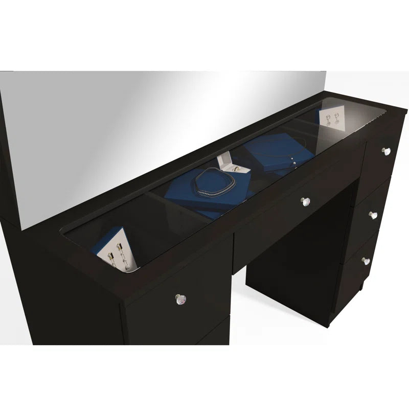 Shortinen Venus Large Modern Makeup Vanity with Wide Mirror