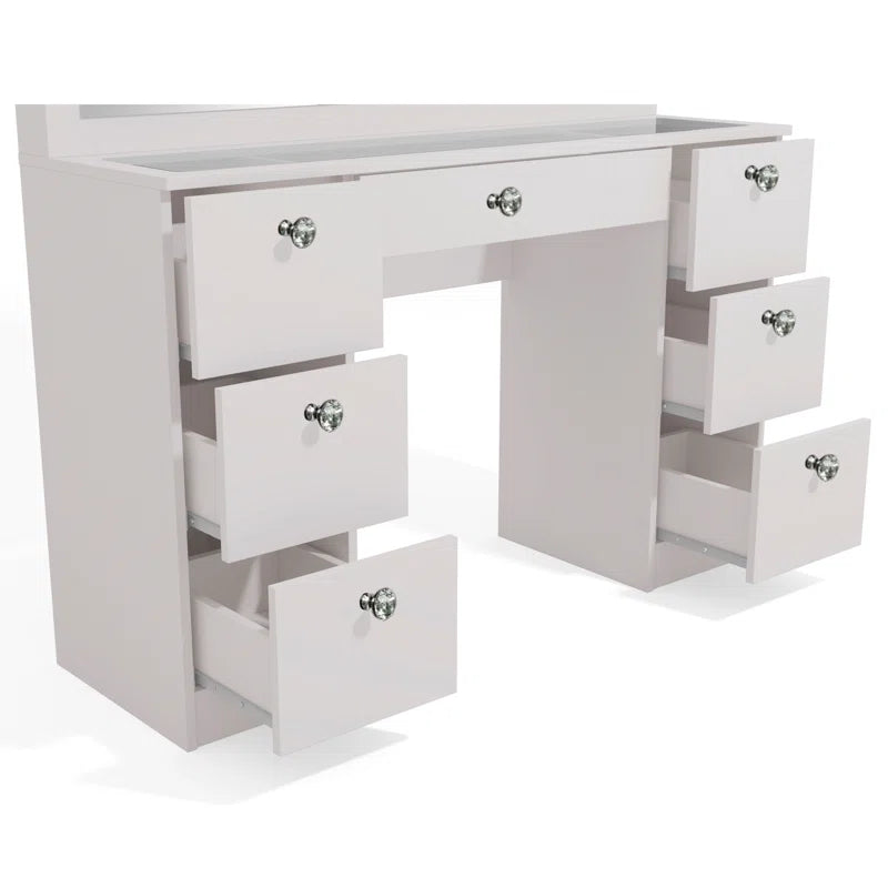 Shortinen Venus Large Modern Makeup Vanity with Wide Mirror