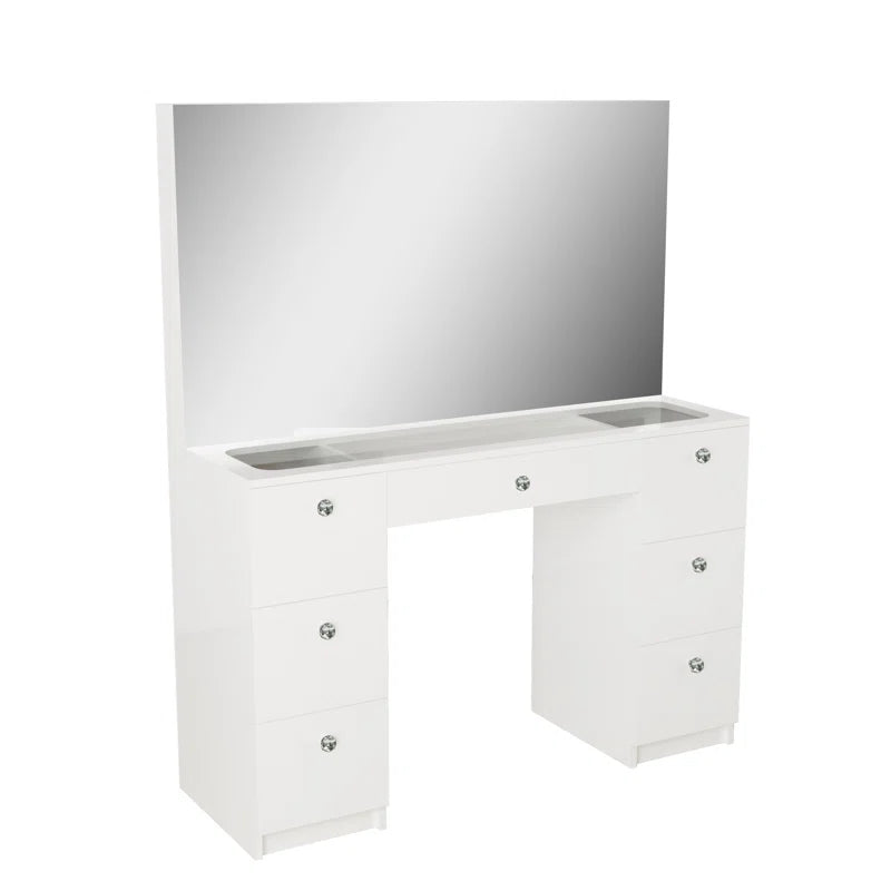 Shortinen Venus Large Modern Makeup Vanity with Wide Mirror