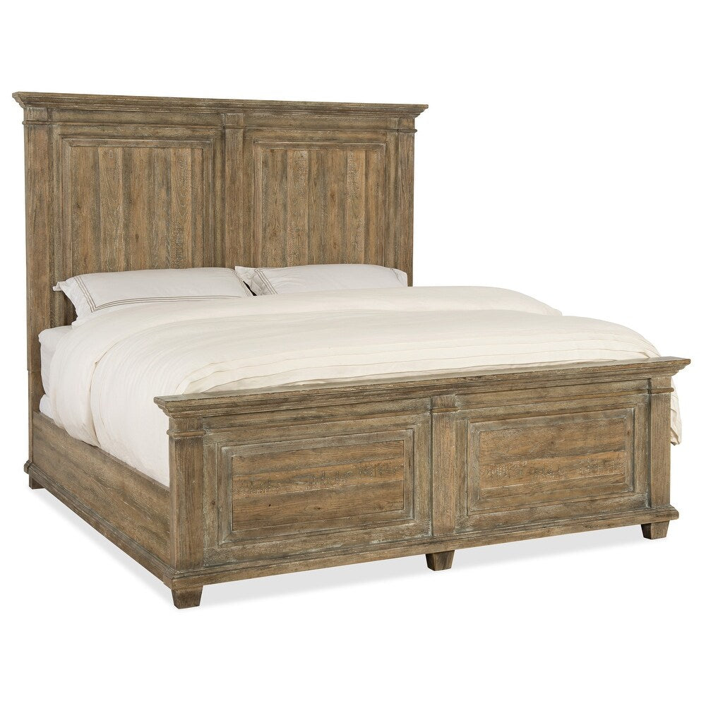 Laurier King Panel Bed - Wooden bazar