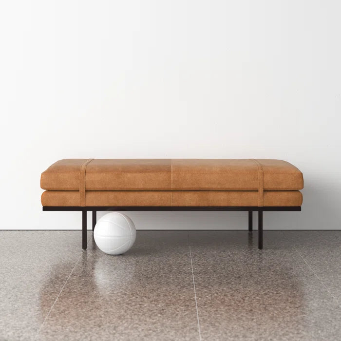 Jalpaan Polyester Blend Upholstered Bench - Wooden Bazar