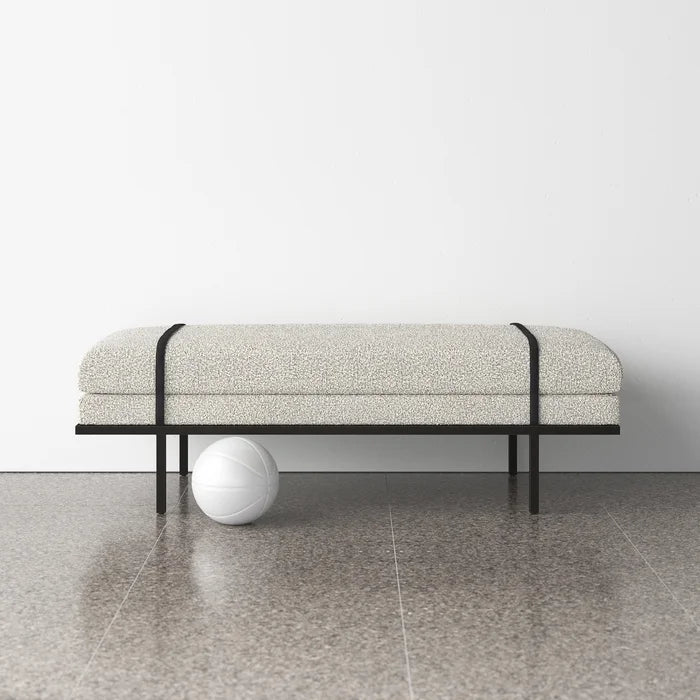 Jalpaan Polyester Blend Upholstered Bench - Wooden Bazar