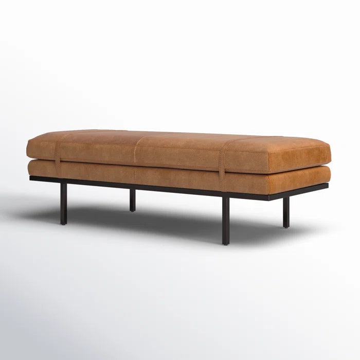Jalpaan Polyester Blend Upholstered Bench - Wooden Bazar