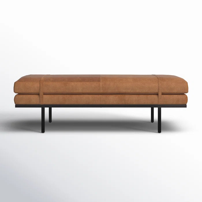 Jalpaan Polyester Blend Upholstered Bench - Wooden Bazar