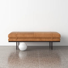 Jalpaan Polyester Blend Upholstered Bench - Wooden Bazar